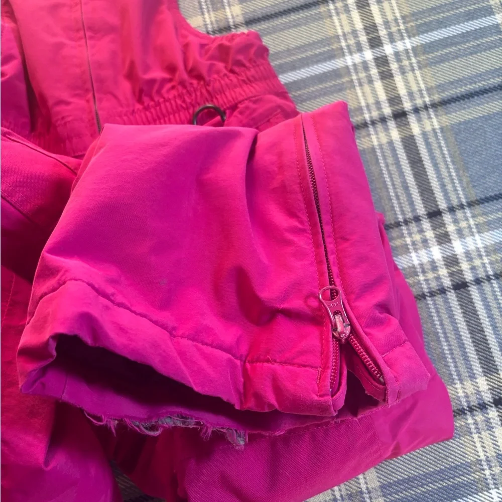 Lands end girls berry Pink ski snow bib pants - Picture 3 of 8